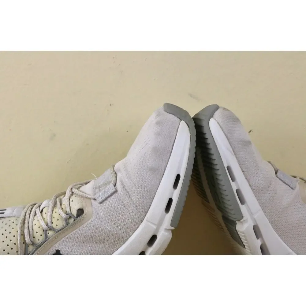 On Cloudnova 2 Womens 7 Beige White Sneakers Running Shoes
